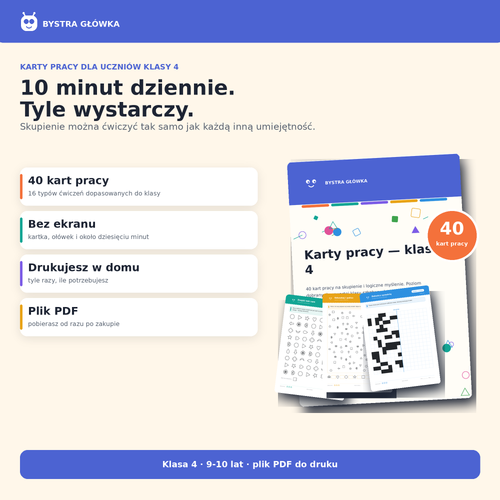 Karty pracy — Klasa 4 — Bystra Główka