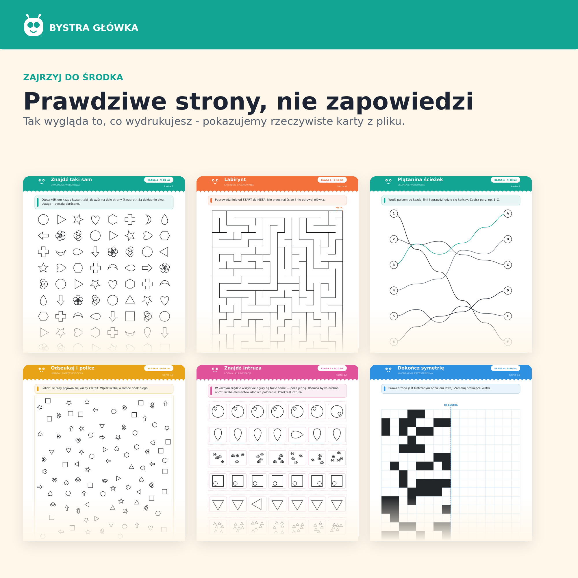 Karty pracy — Klasa 4 — Bystra Główka