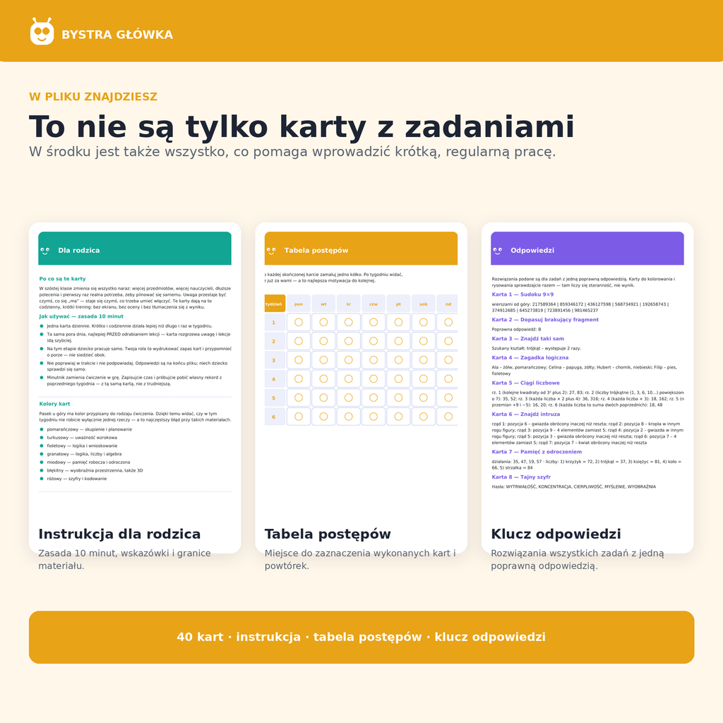 Karty pracy — Klasa 6 — Bystra Główka