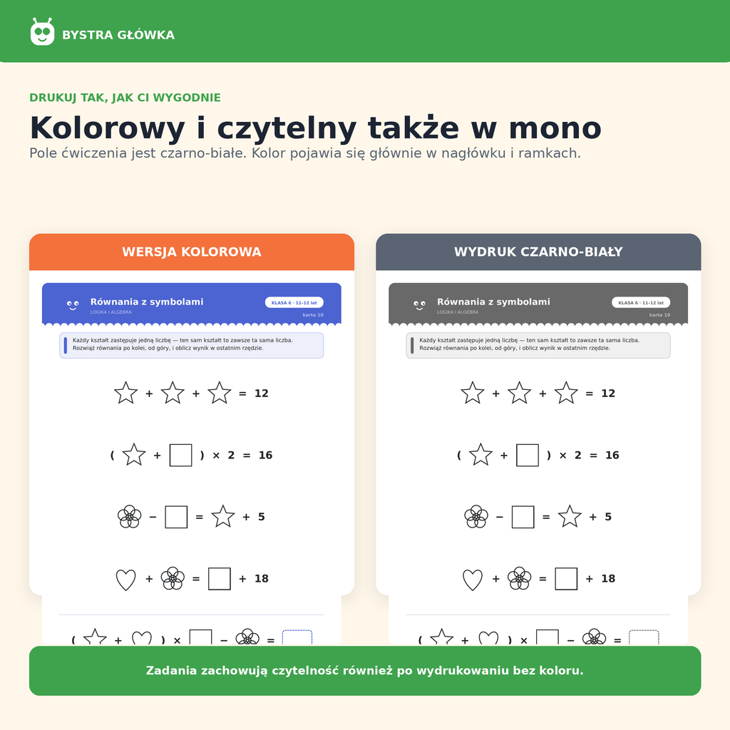 Karty pracy — Klasa 6 — Bystra Główka