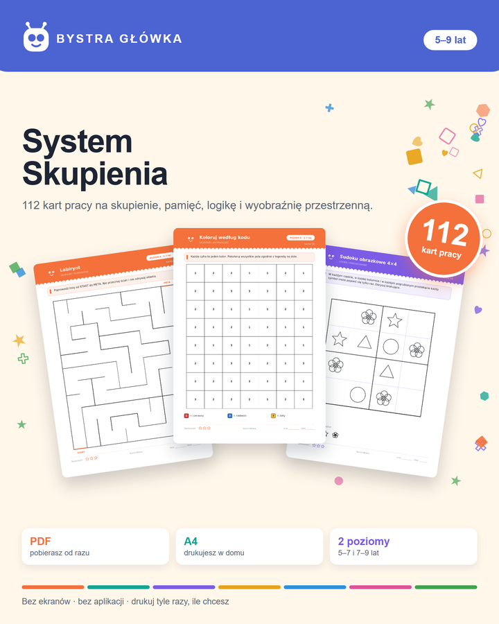 Okładka System Skupienia — 112 kart pracy