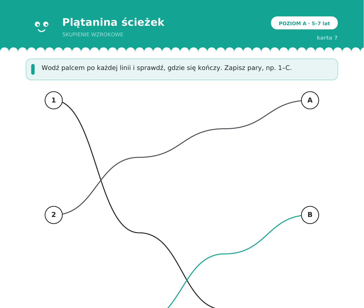 Plątanina ścieżek — przykładowa karta
